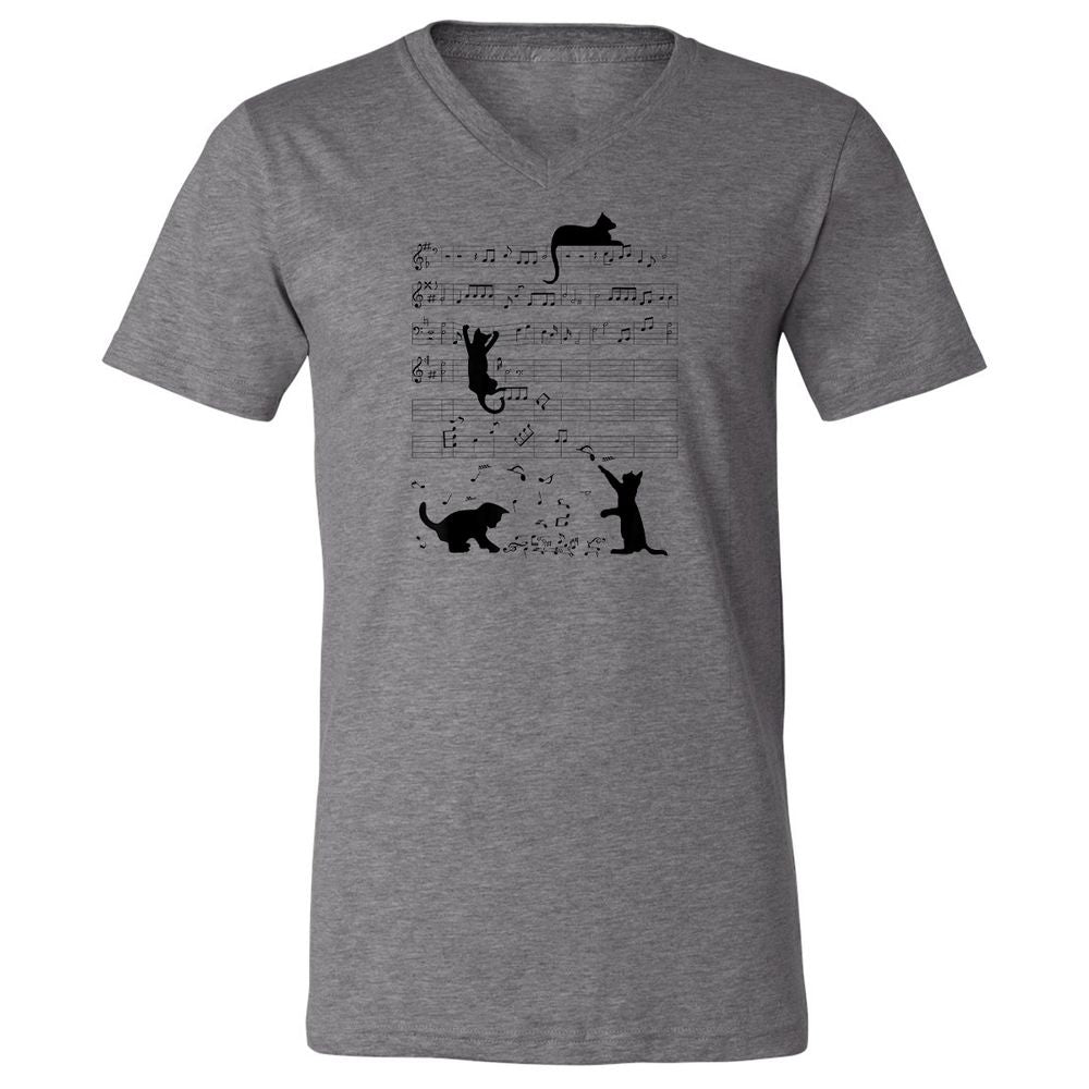 Unisex V-Neck T-Shirt - LDRDN5AP - Deep Heather - 13