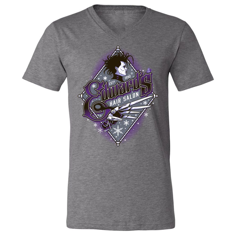 Unisex V-Neck T-Shirt - EXBDHJKM - Deep Heather - 13