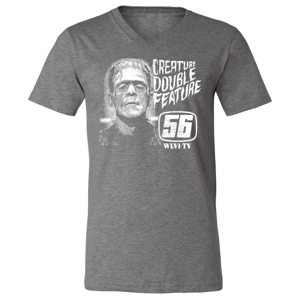 Unisex V-Neck T-Shirt - EX2DUSKU - Deep Heather - 13