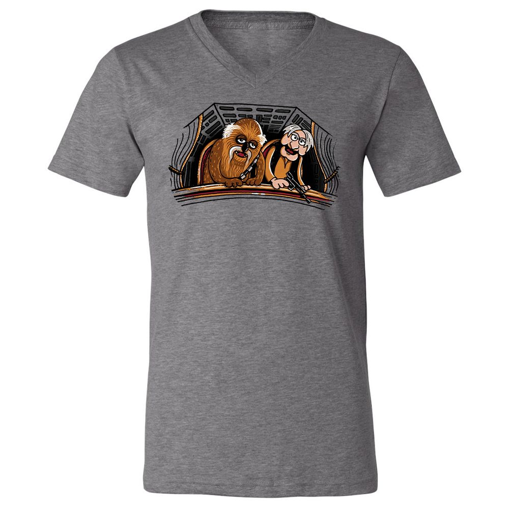 Unisex V-Neck T-Shirt - R3ASTY1R - Deep Heather - 13