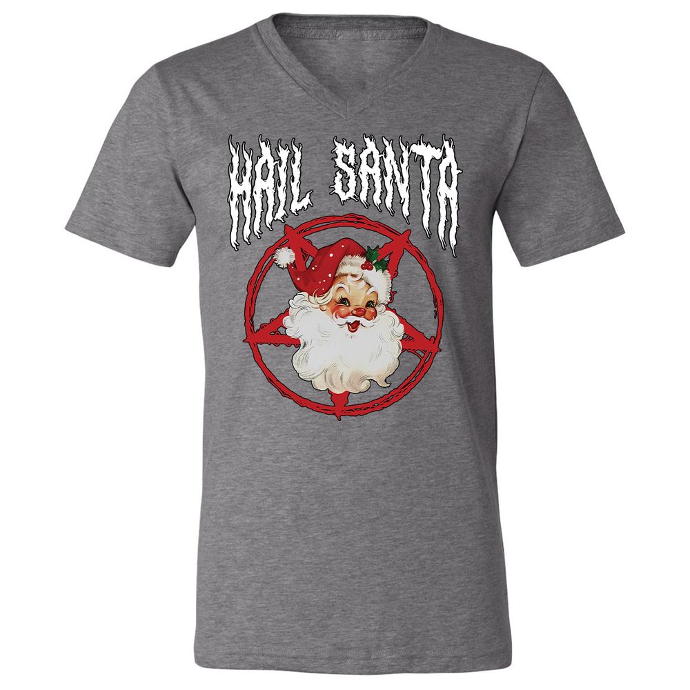 Unisex V-Neck T-Shirt - 1VNTQMZR - Deep Heather - 13