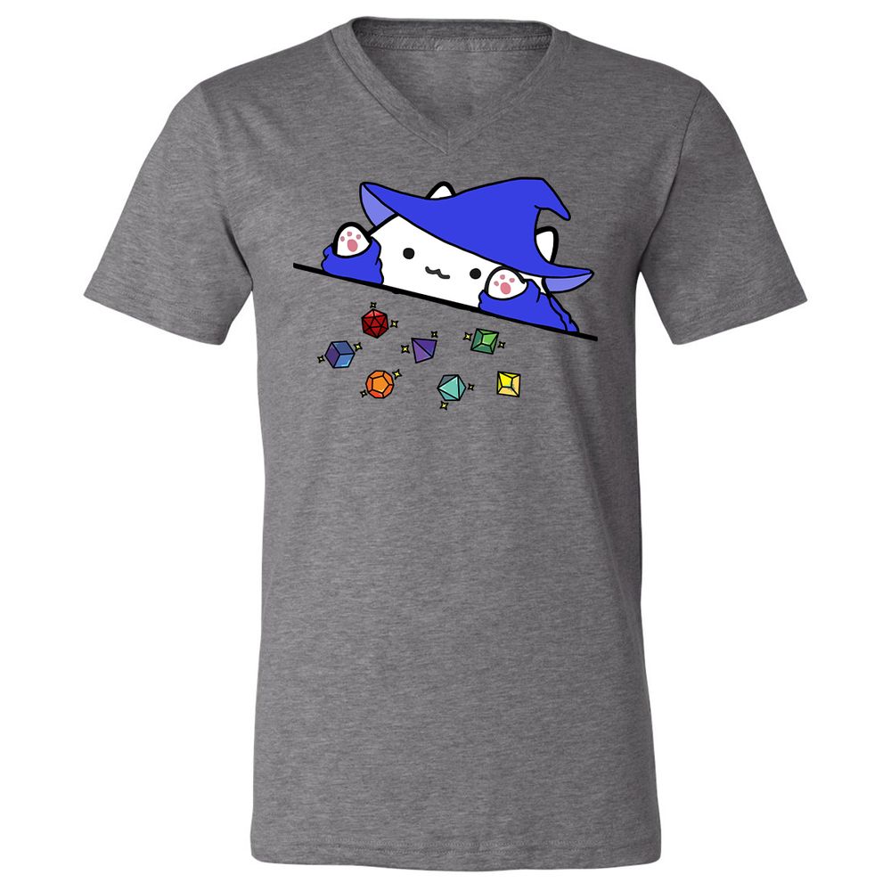 Unisex V-Neck T-Shirt - ZUYVRRDU - Deep Heather - 13