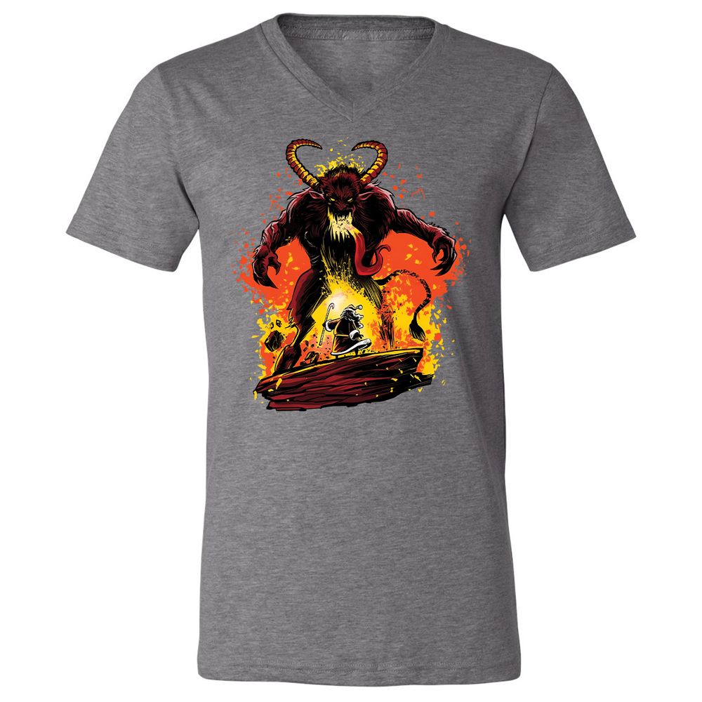 Unisex V-Neck T-Shirt - AYCB8Z2G - Deep Heather - 13