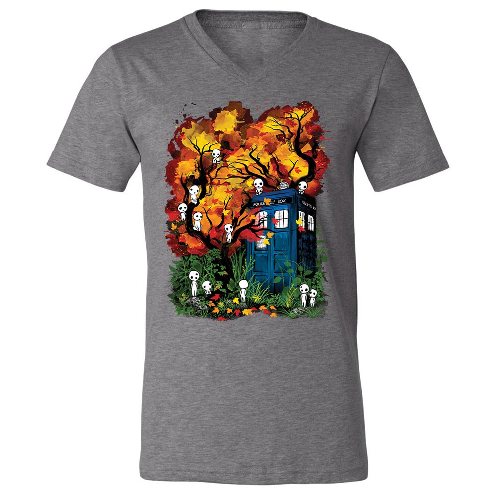 Unisex V-Neck T-Shirt - 57R19E23 - Deep Heather - 13