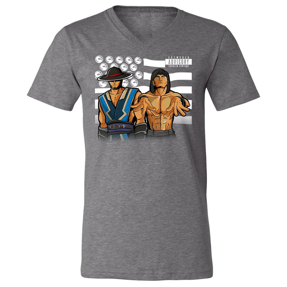 Unisex V-Neck T-Shirt - HZHQRXWW - Deep Heather - 13