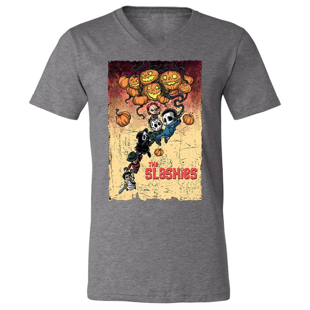 Unisex V-Neck T-Shirt - 2Q719NHT - Deep Heather - 13