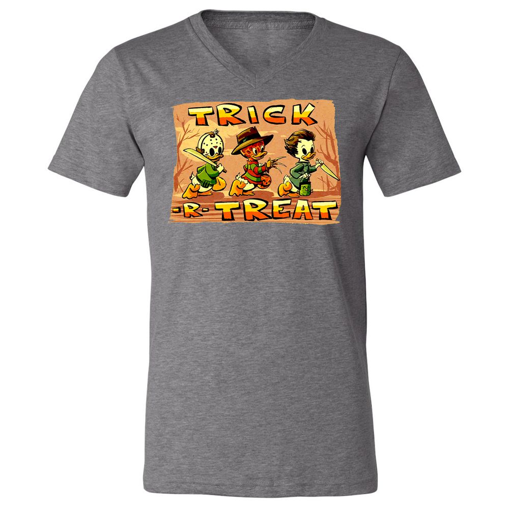 Unisex V-Neck T-Shirt - QVYT115R - Deep Heather - 13