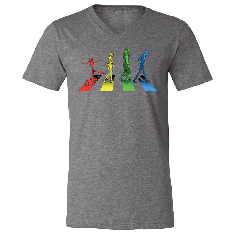 Unisex V-Neck T-Shirt - C8XSECXU - Deep Heather - 13