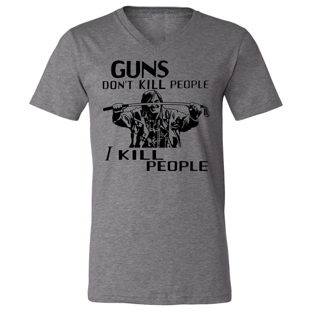 Unisex V-Neck T-Shirt - FERC8NSK - Deep Heather - 13