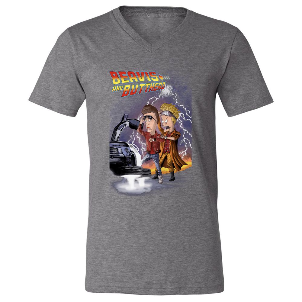 Unisex V-Neck T-Shirt - 7FZCWPUA - Deep Heather - 13