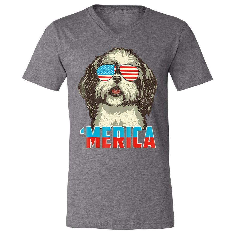 Unisex V-Neck T-Shirt - NMC52DWC - Deep Heather - 13