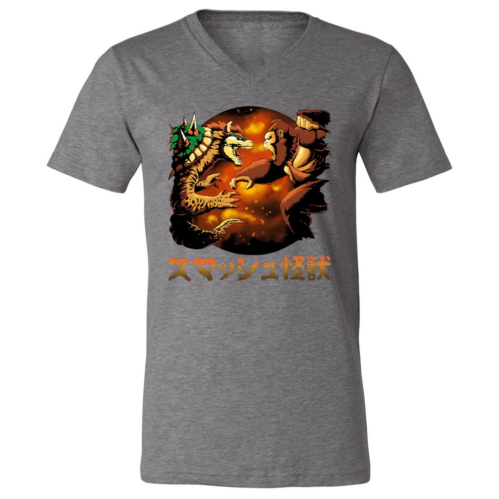 Unisex V-Neck T-Shirt - MBAPDAXG - Deep Heather - 13