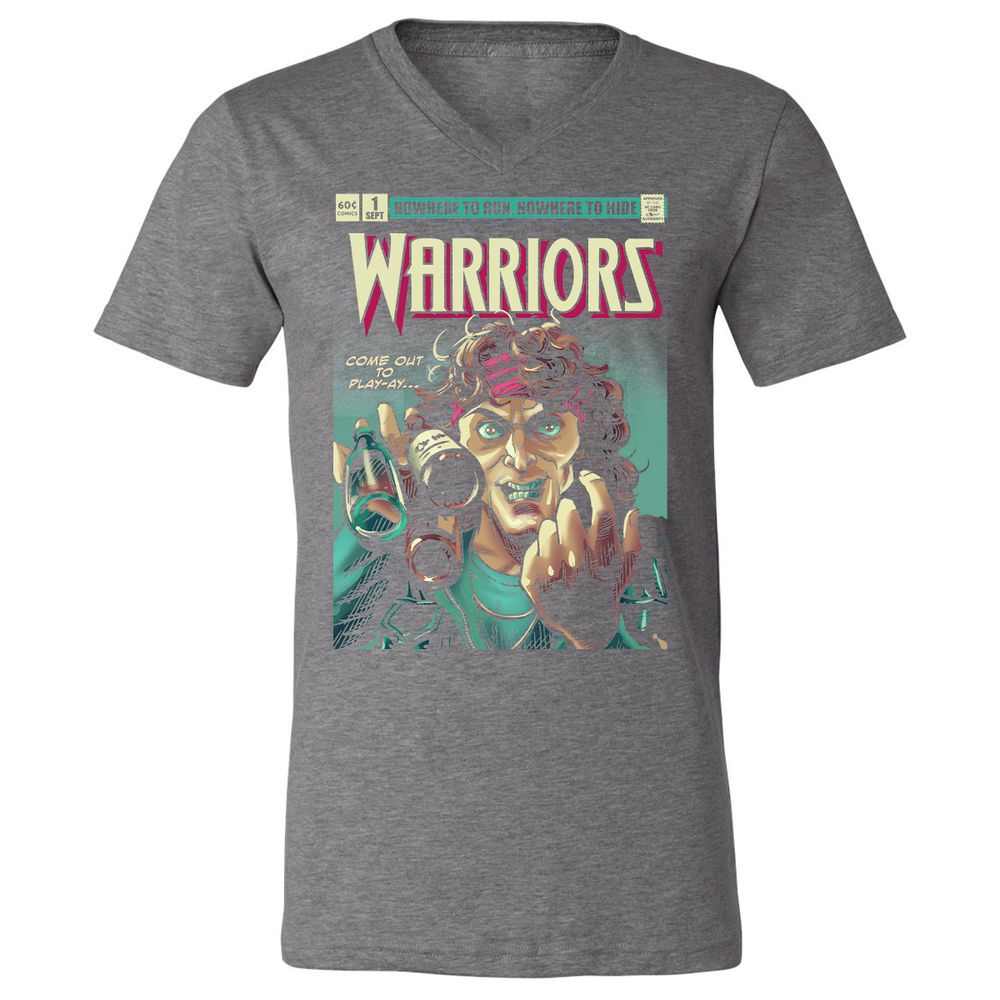 Unisex V-Neck T-Shirt - UE4J8LM5 - Deep Heather - 13