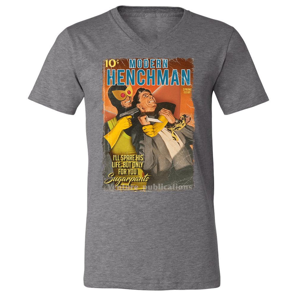 Unisex V-Neck T-Shirt - 4W1MSJ9J - Deep Heather - 13