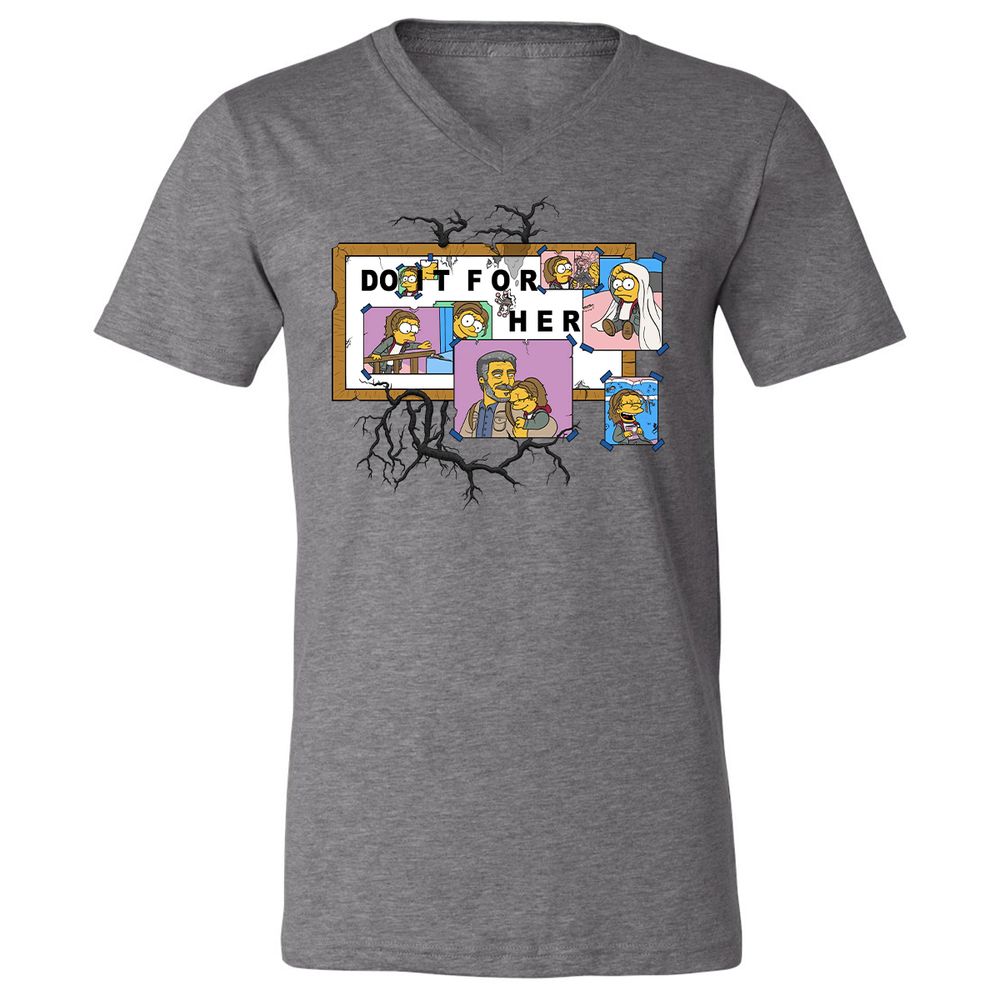 Unisex V-Neck T-Shirt - JQ1NPCKQ - Deep Heather - 13
