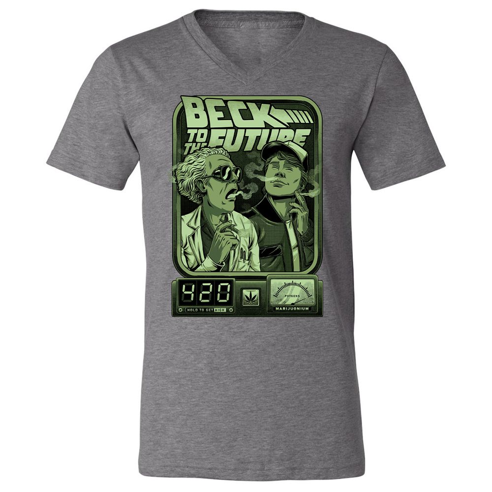 Unisex V-Neck T-Shirt - JW7P7JHN - Deep Heather - 13