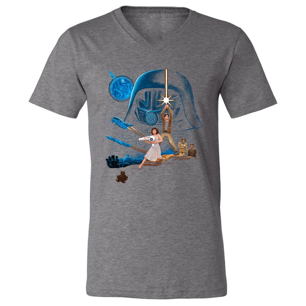 Unisex V-Neck T-Shirt - VY6YZ6CN - Deep Heather - 13