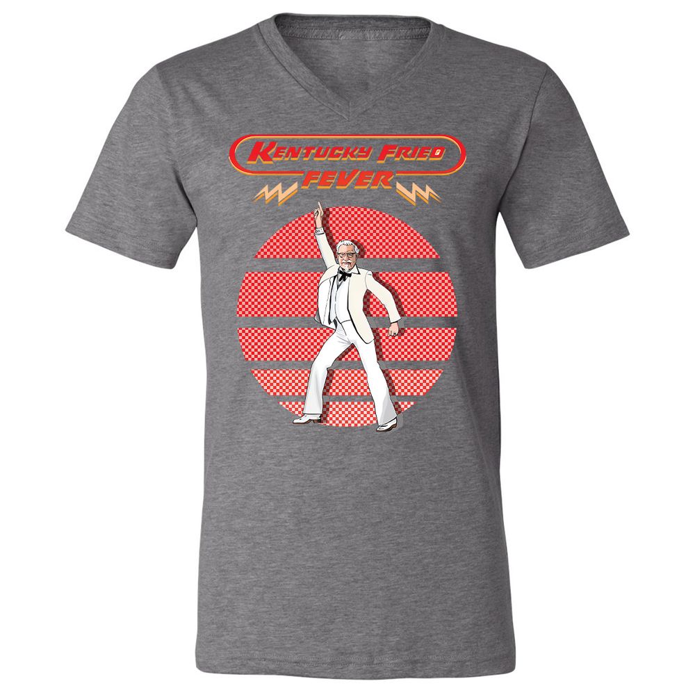 Unisex V-Neck T-Shirt - Y9SYKSJ1 - Deep Heather - 13