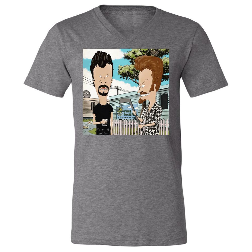 Unisex V-Neck T-Shirt - RGEPDWUW - Deep Heather - 13
