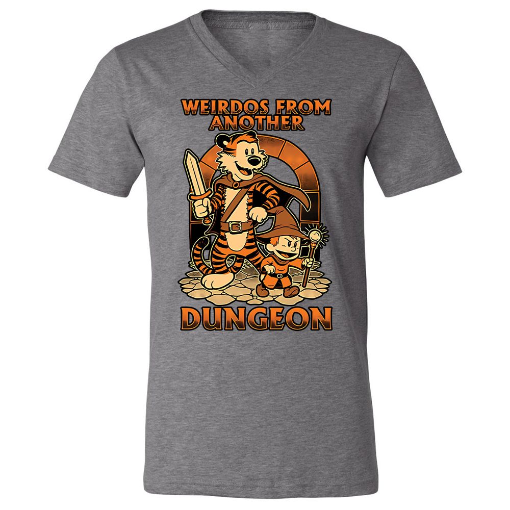 Unisex V-Neck T-Shirt - 4FR2JEGL - Deep Heather - 13