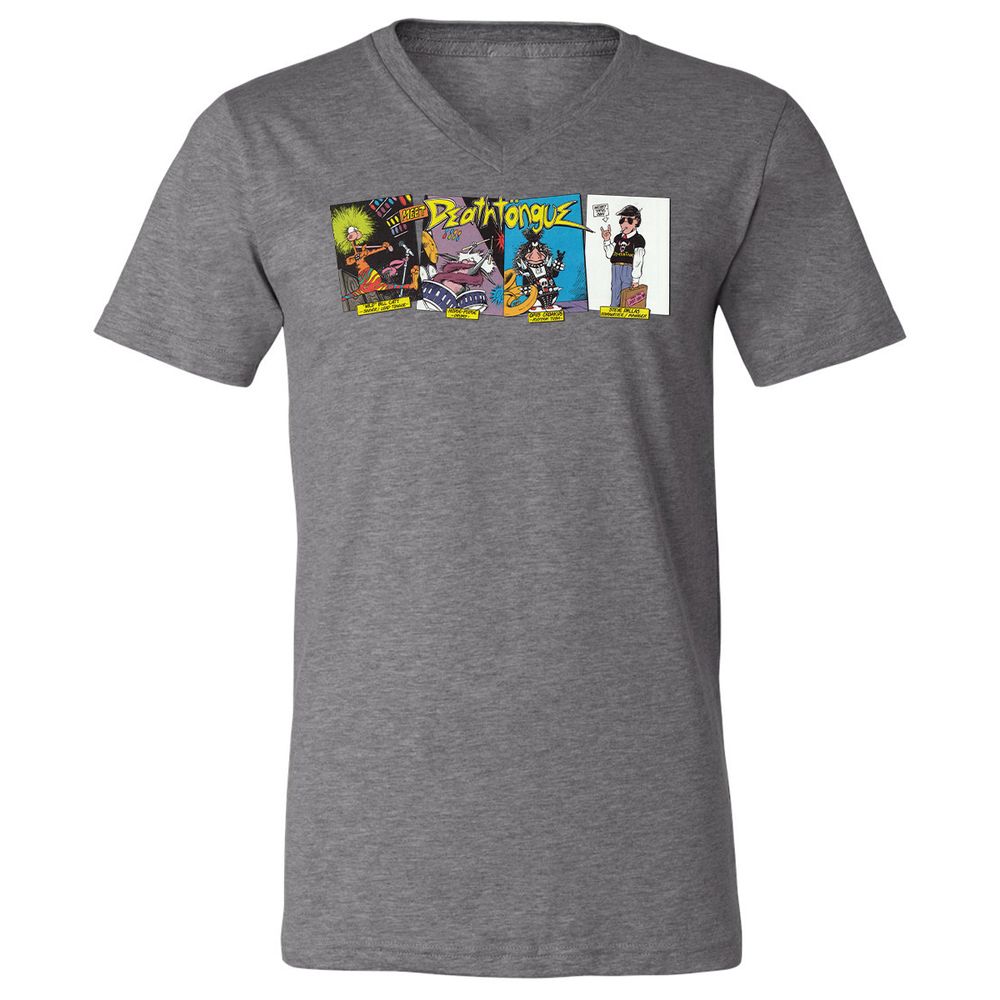 Unisex V-Neck T-Shirt - UXJPEJBW - Deep Heather - 13