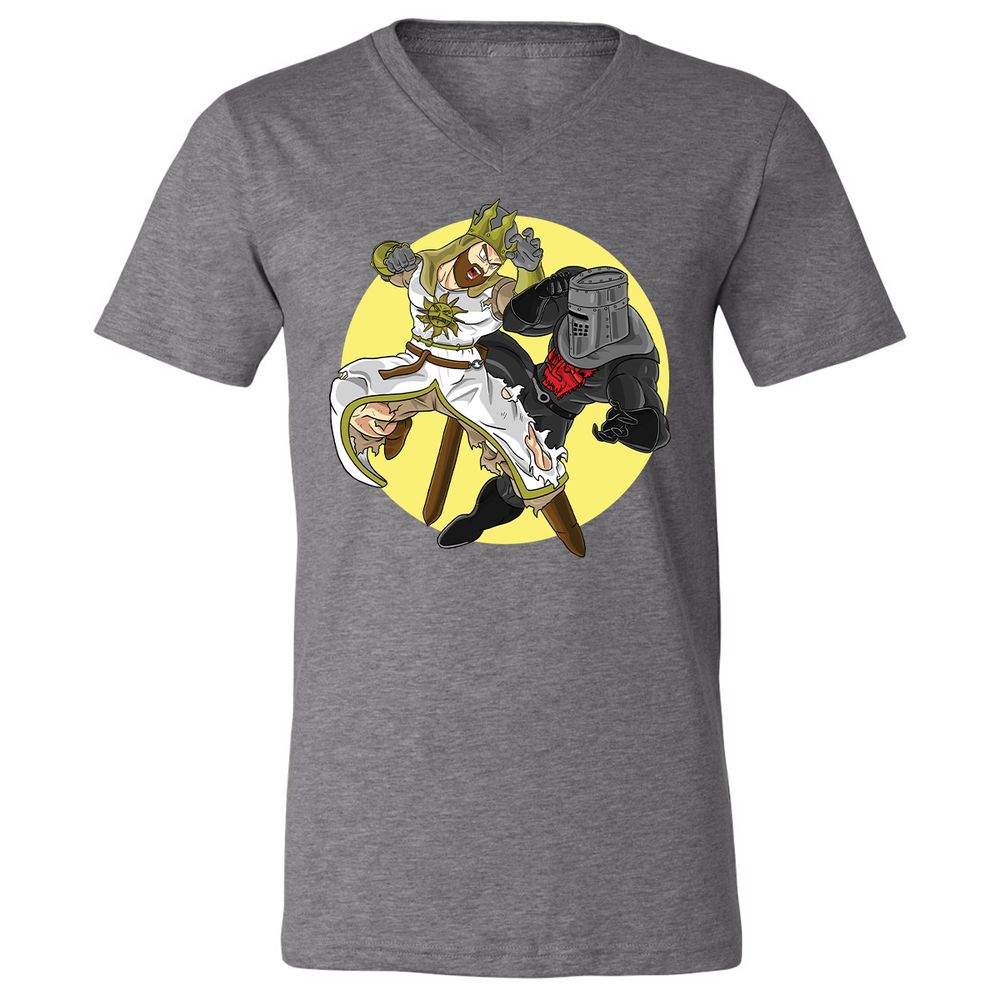 Unisex V-Neck T-Shirt - K7SDAG3S - Deep Heather - 13