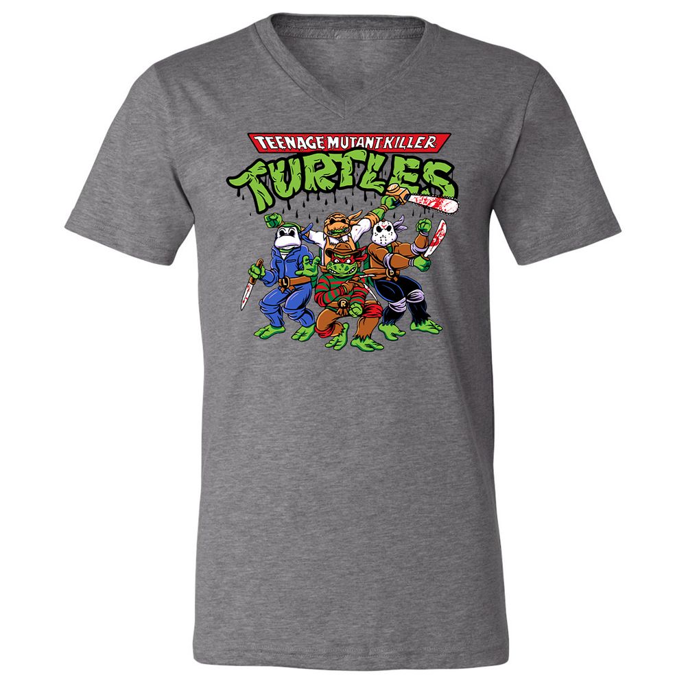 Unisex V-Neck T-Shirt - KUDUTGSL - Deep Heather - 13