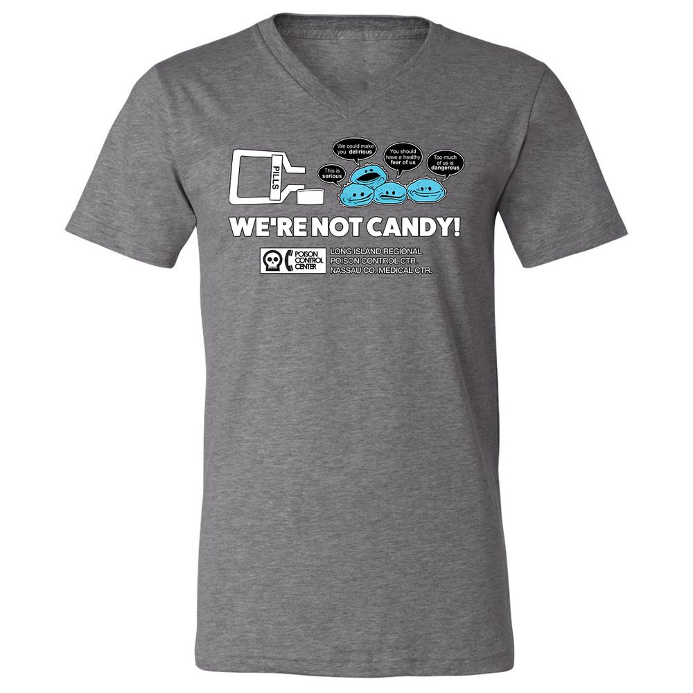 Unisex V-Neck T-Shirt - 8E3DPZKJ - Deep Heather - 13