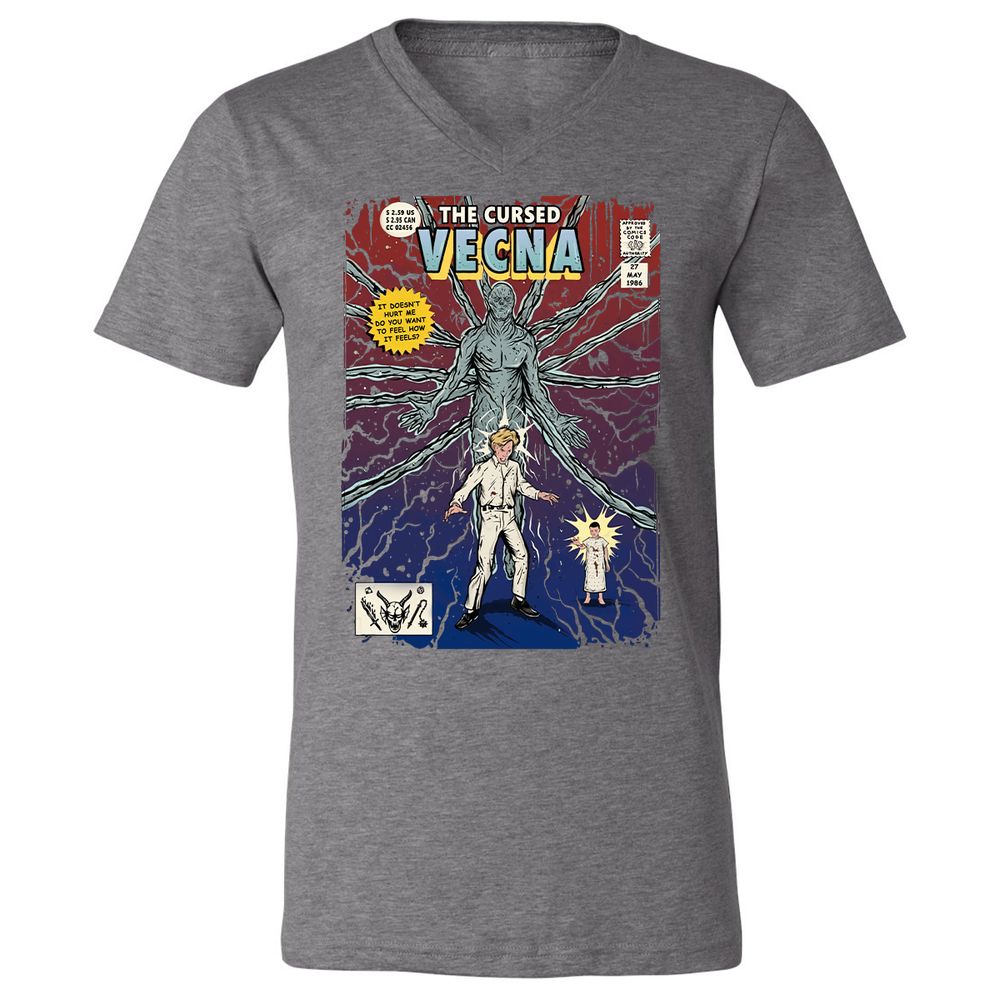 Unisex V-Neck T-Shirt - UTNQZ4FW - Deep Heather - 13