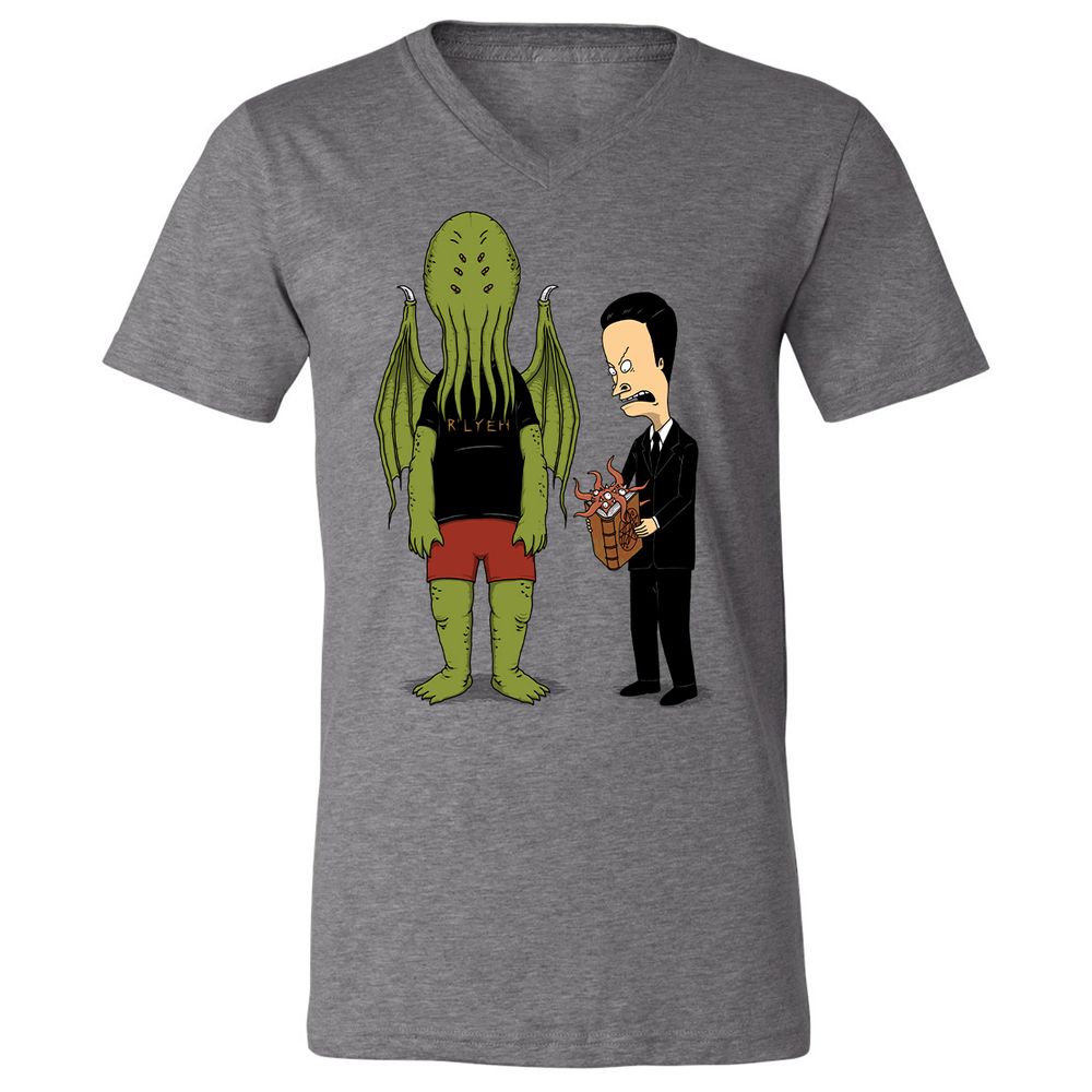 Unisex V-Neck T-Shirt - JPJ7JK7Z - Deep Heather - 13