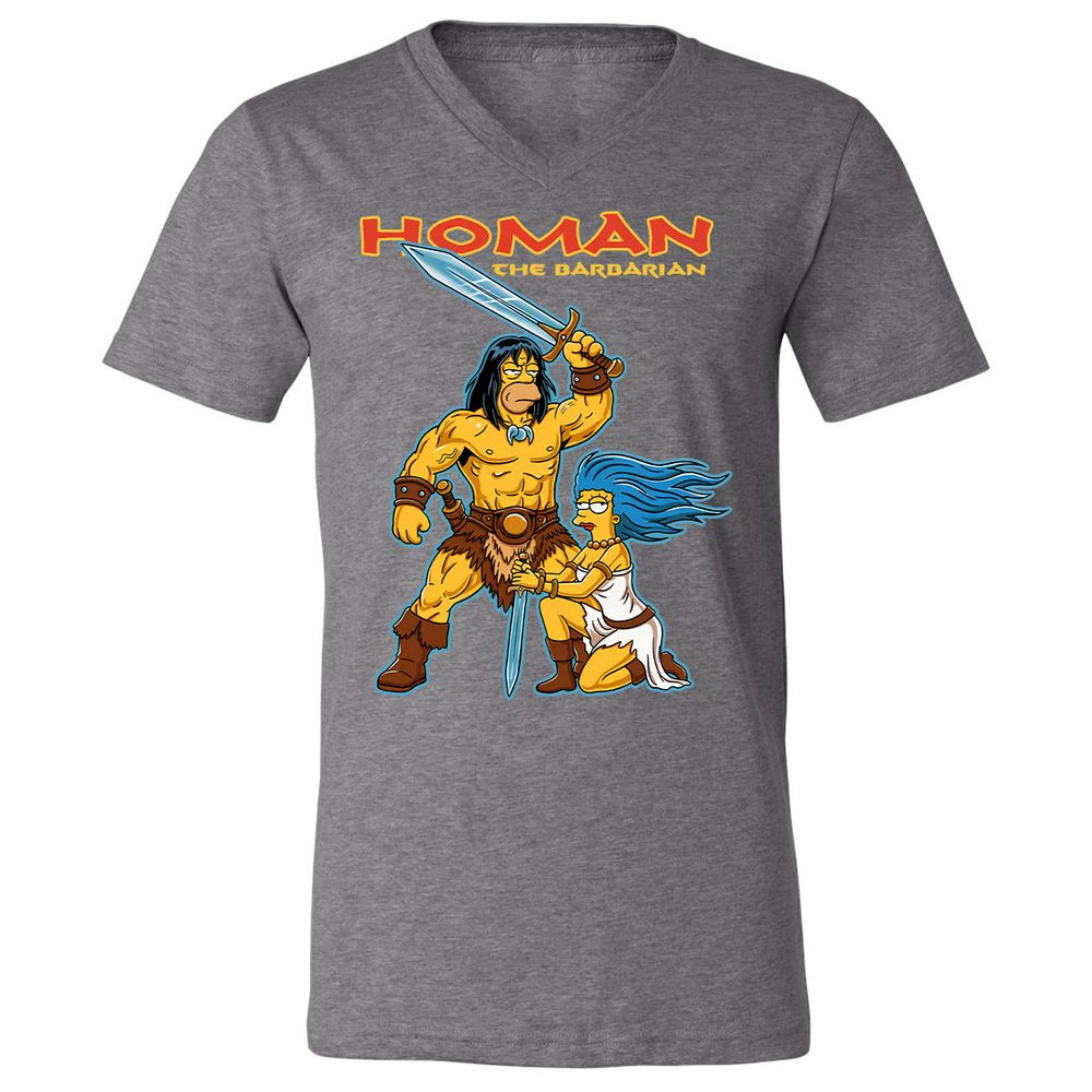 Unisex V-Neck T-Shirt - G8NTVGXJ - Deep Heather - 13