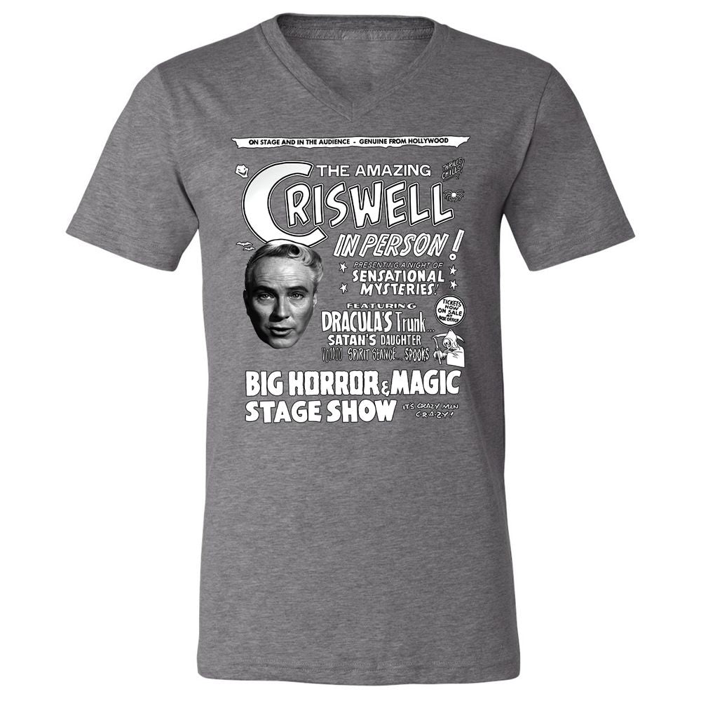 Unisex V-Neck T-Shirt - BN9QW9NK - Deep Heather - 13