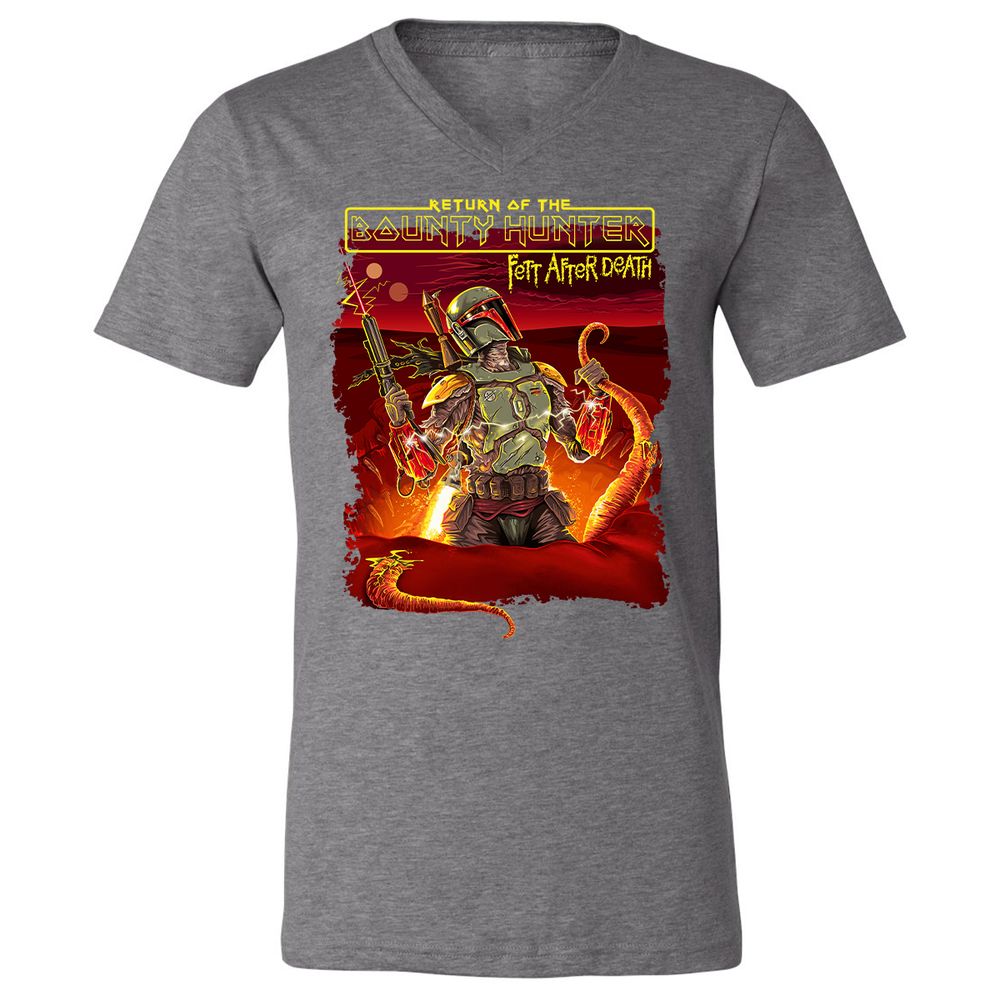 Unisex V-Neck T-Shirt - J46DSAMJ - Deep Heather - 13