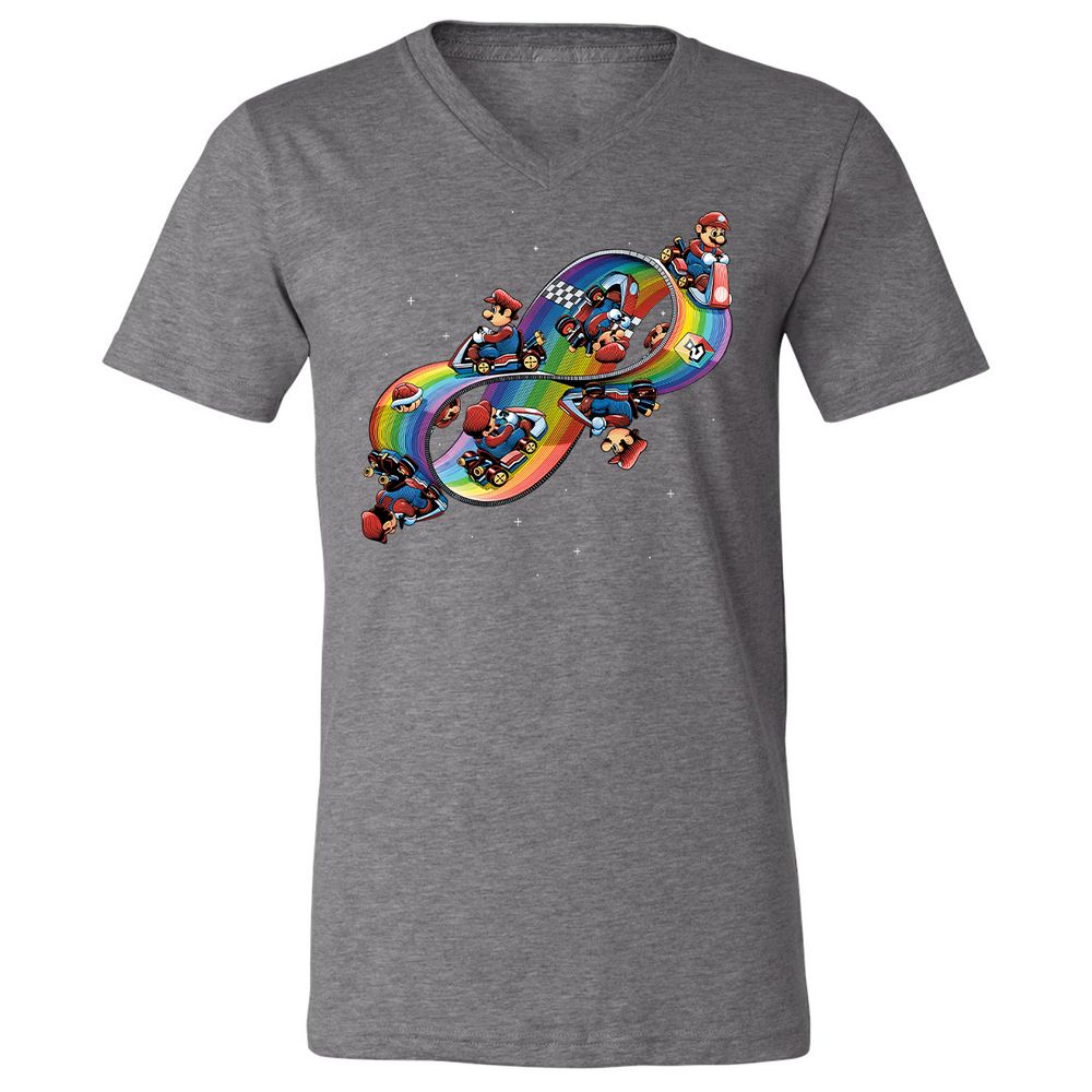 Unisex V-Neck T-Shirt - BV8BXCJY - Deep Heather - 13