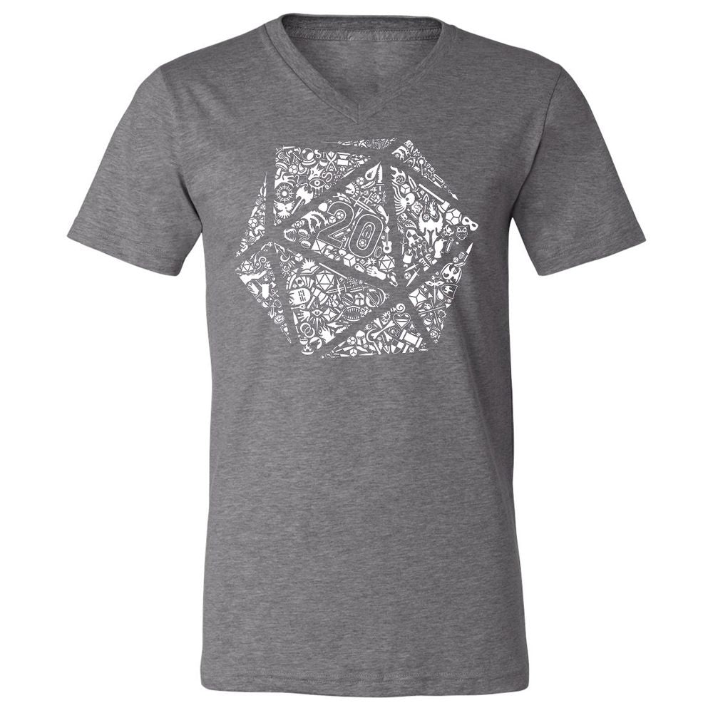 Unisex V-Neck T-Shirt - A91VEZJ4 - Deep Heather - 13