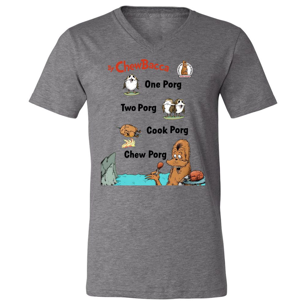 Unisex V-Neck T-Shirt - UK7NBUQ9 - Deep Heather - 13