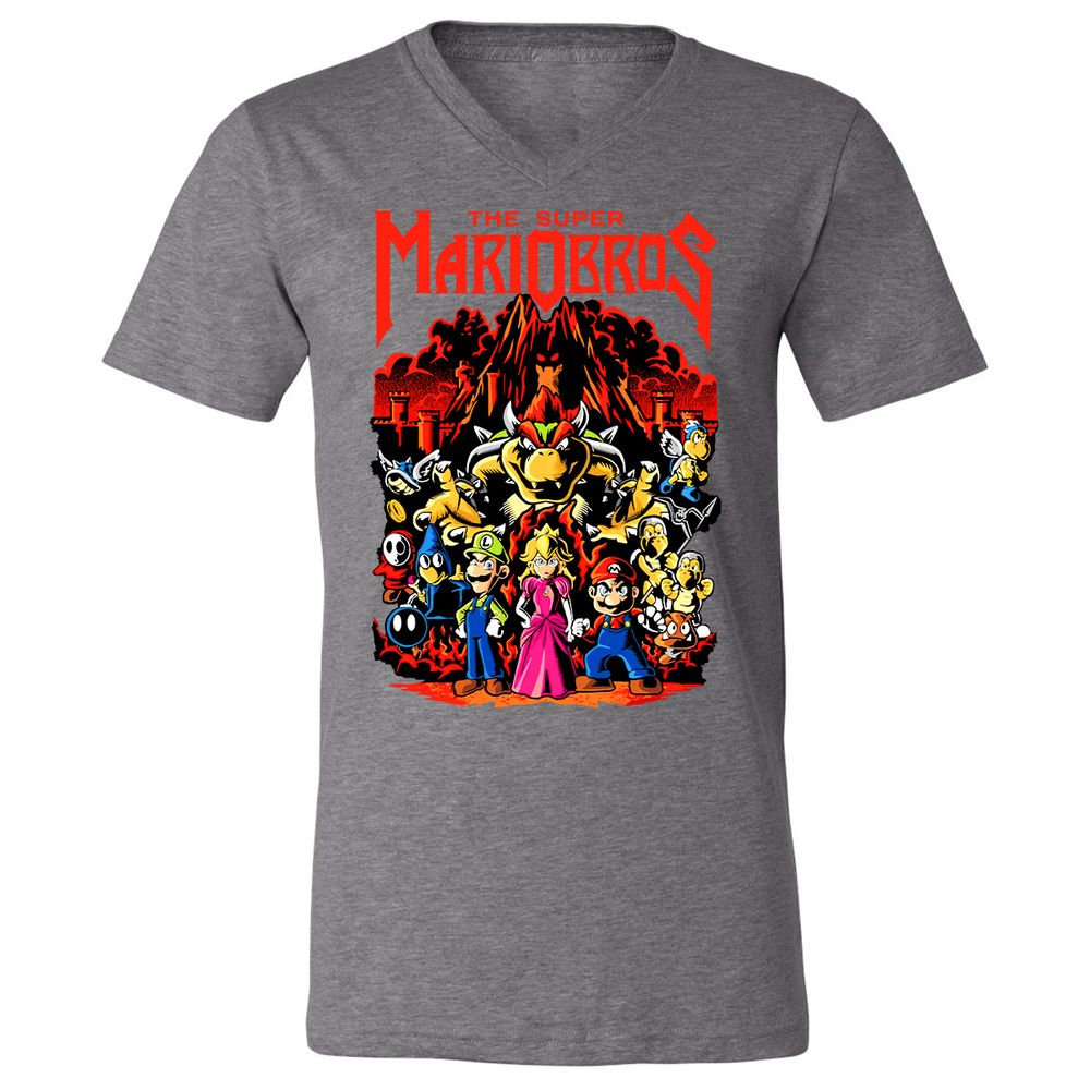 Unisex V-Neck T-Shirt - 6334TRUD - Deep Heather - 13