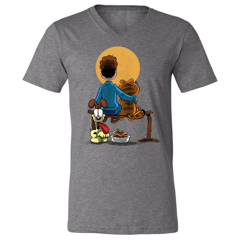 Unisex V-Neck T-Shirt - KMCM6XC1 - Deep Heather - 13