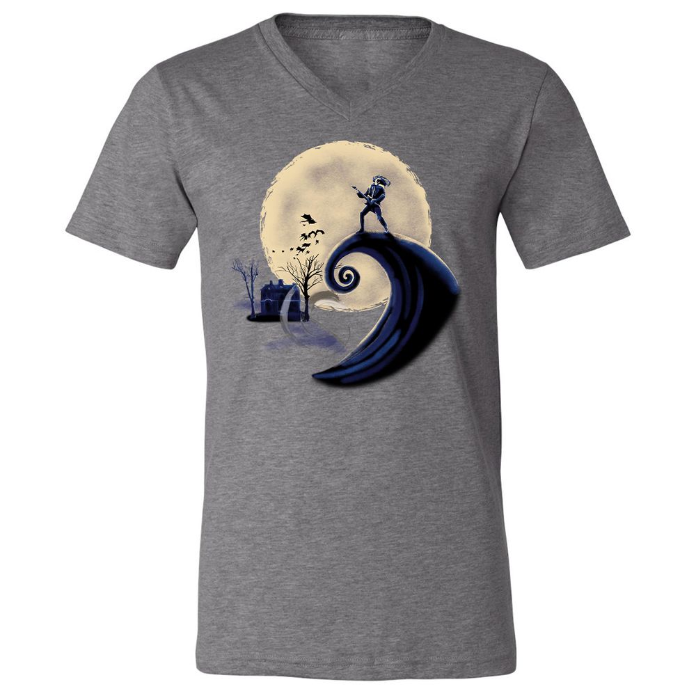 Unisex V-Neck T-Shirt - KJ6LR76A - Deep Heather - 13