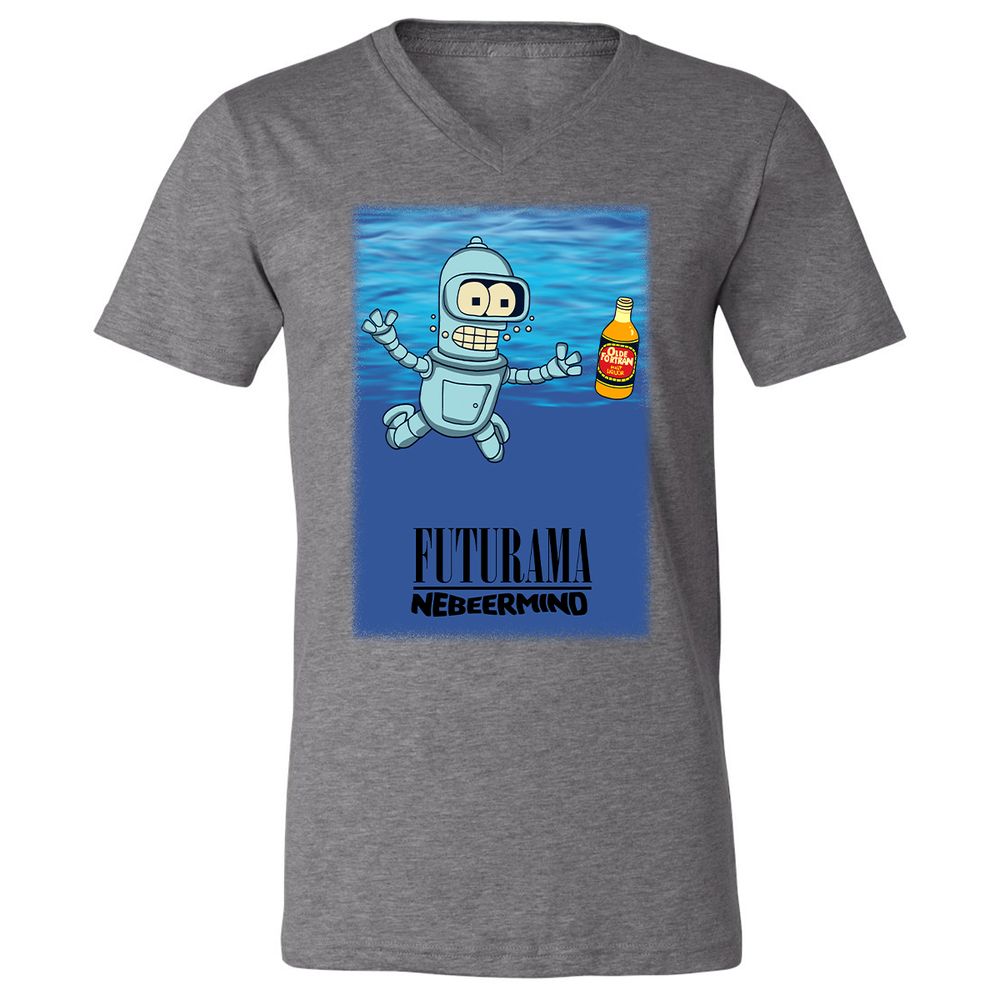Unisex V-Neck T-Shirt - 737VUVMN - Deep Heather - 13