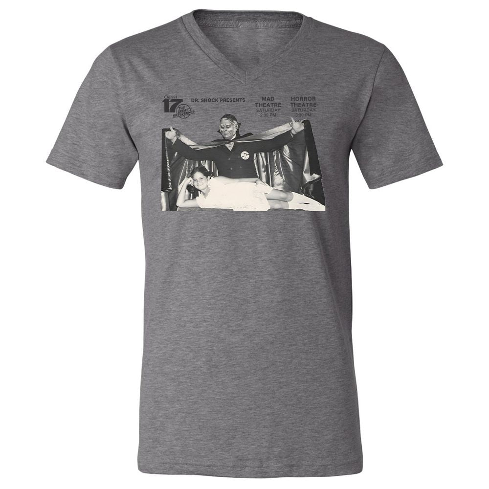 Unisex V-Neck T-Shirt - FJDKZ273 - Deep Heather - 13