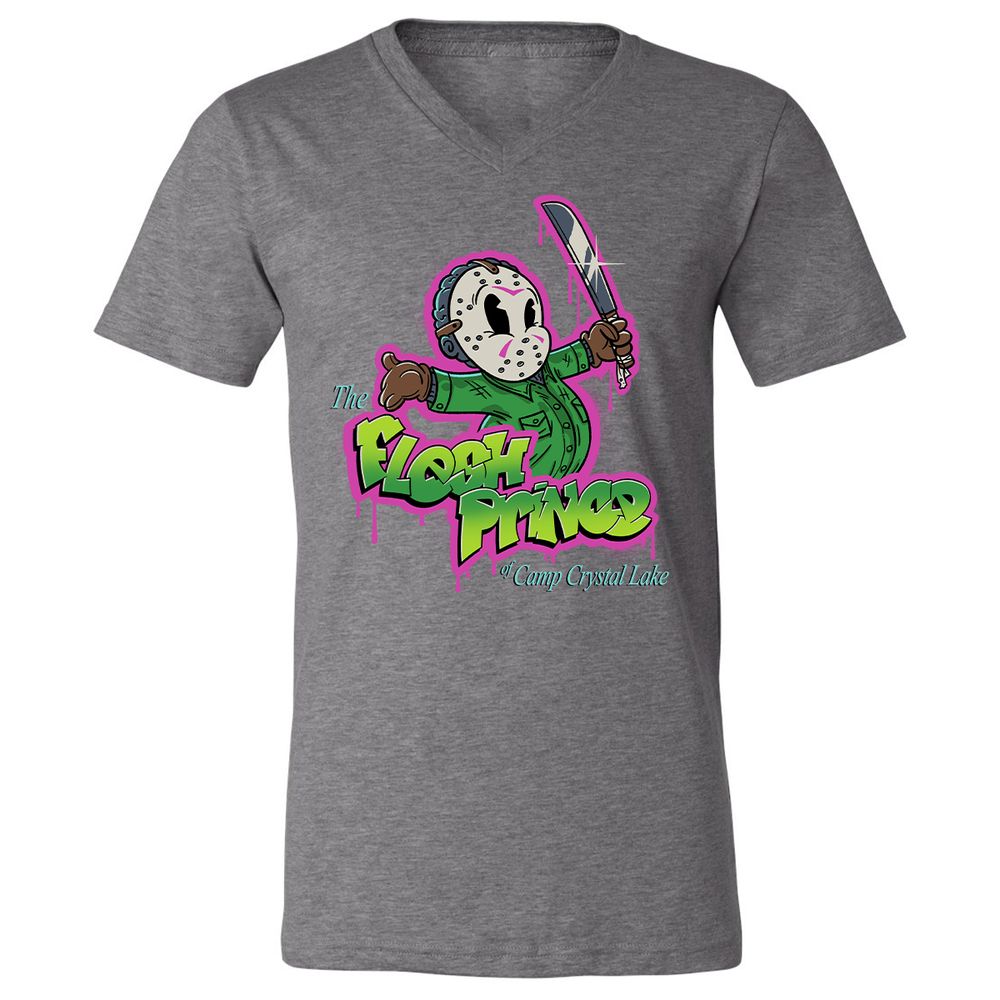 Unisex V-Neck T-Shirt - WJ7AT1HD - Deep Heather - 13