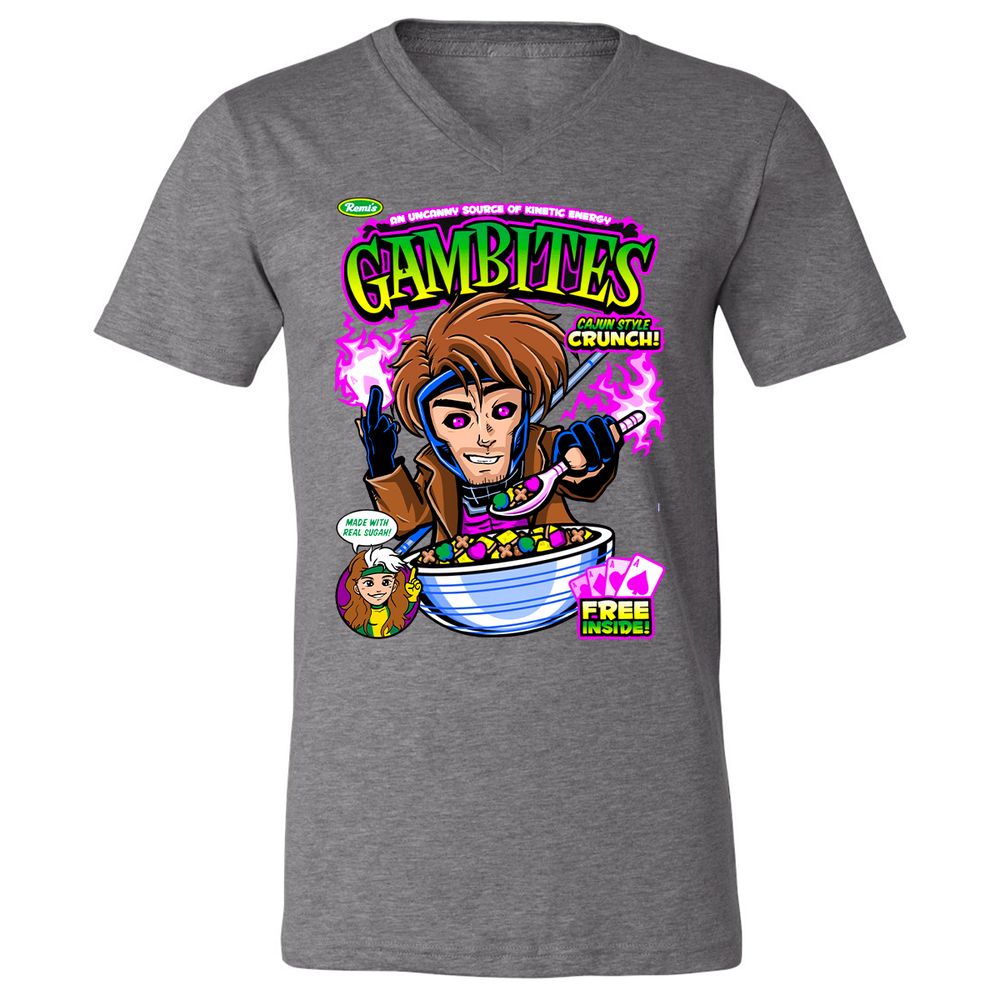 Unisex V-Neck T-Shirt - 6VLXEYAB - Deep Heather - 13