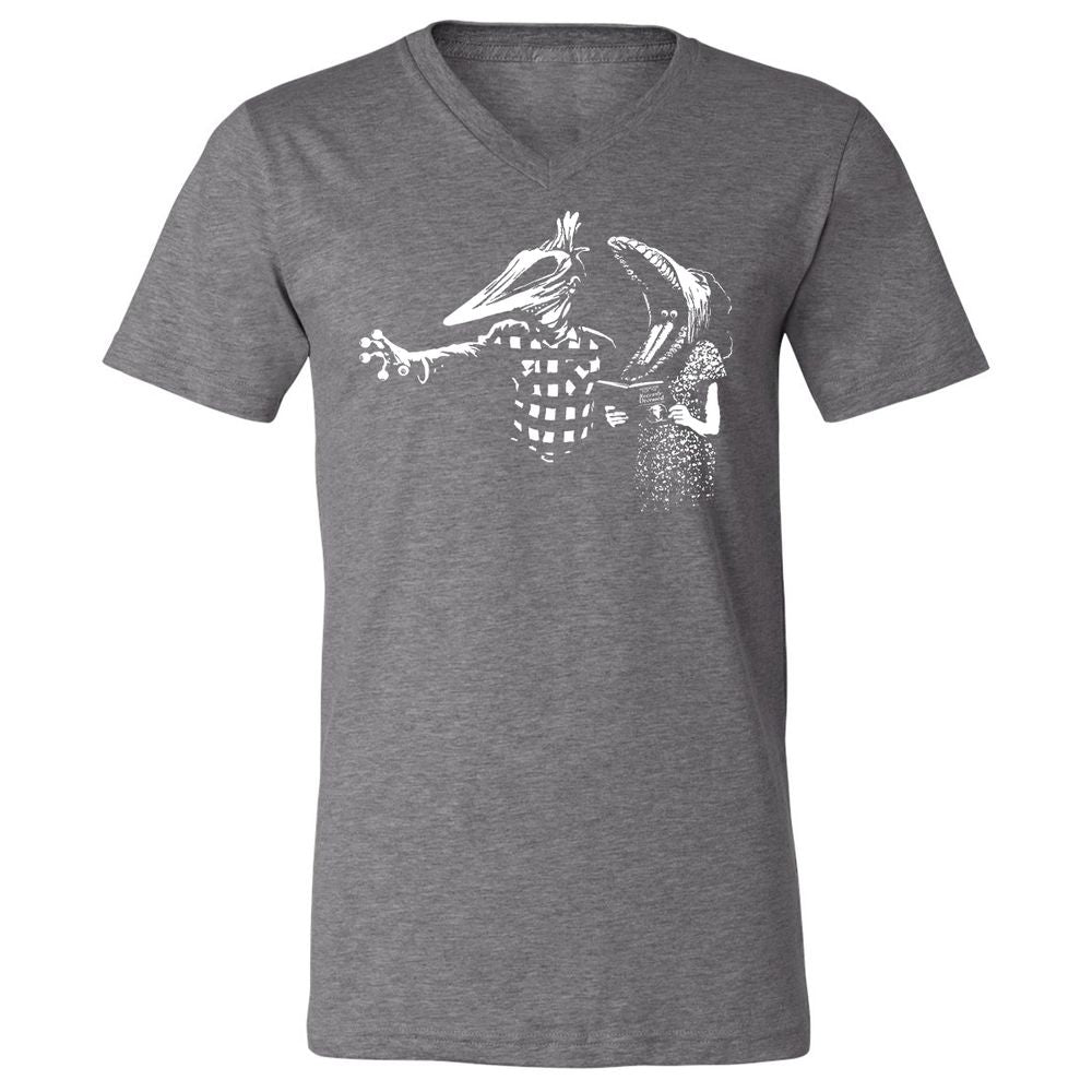 Unisex V-Neck T-Shirt - SG2VW966 - Deep Heather - 13