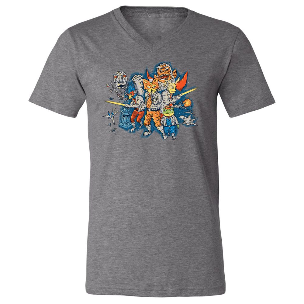 Unisex V-Neck T-Shirt - WGW224UY - Deep Heather - 13
