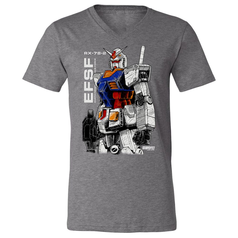 Unisex V-Neck T-Shirt - Z2ESLX2Q - Deep Heather - 13