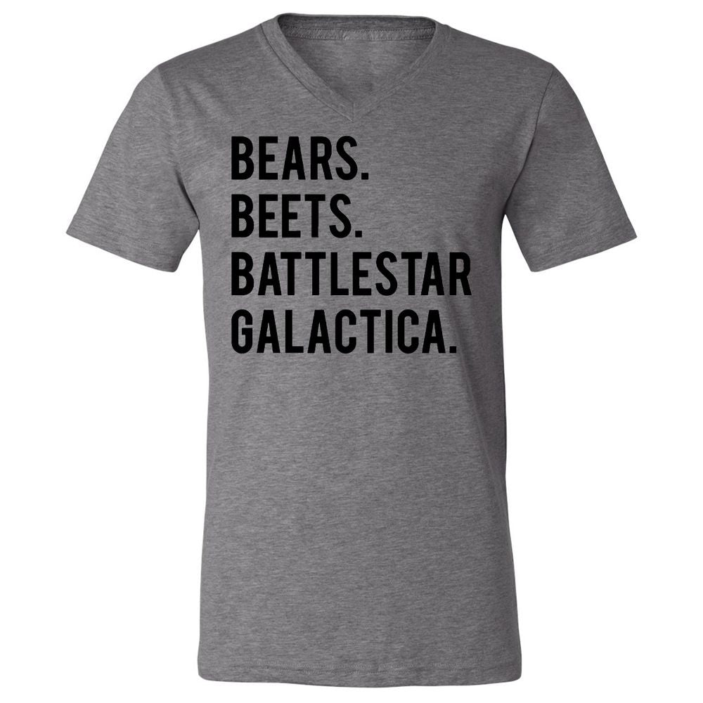 Unisex V-Neck T-Shirt - V7HFS8ZH - Deep Heather - 13