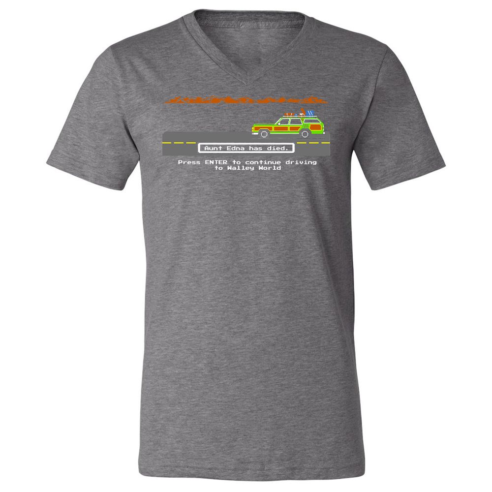 Unisex V-Neck T-Shirt - M2CMVCGH - Deep Heather - 13