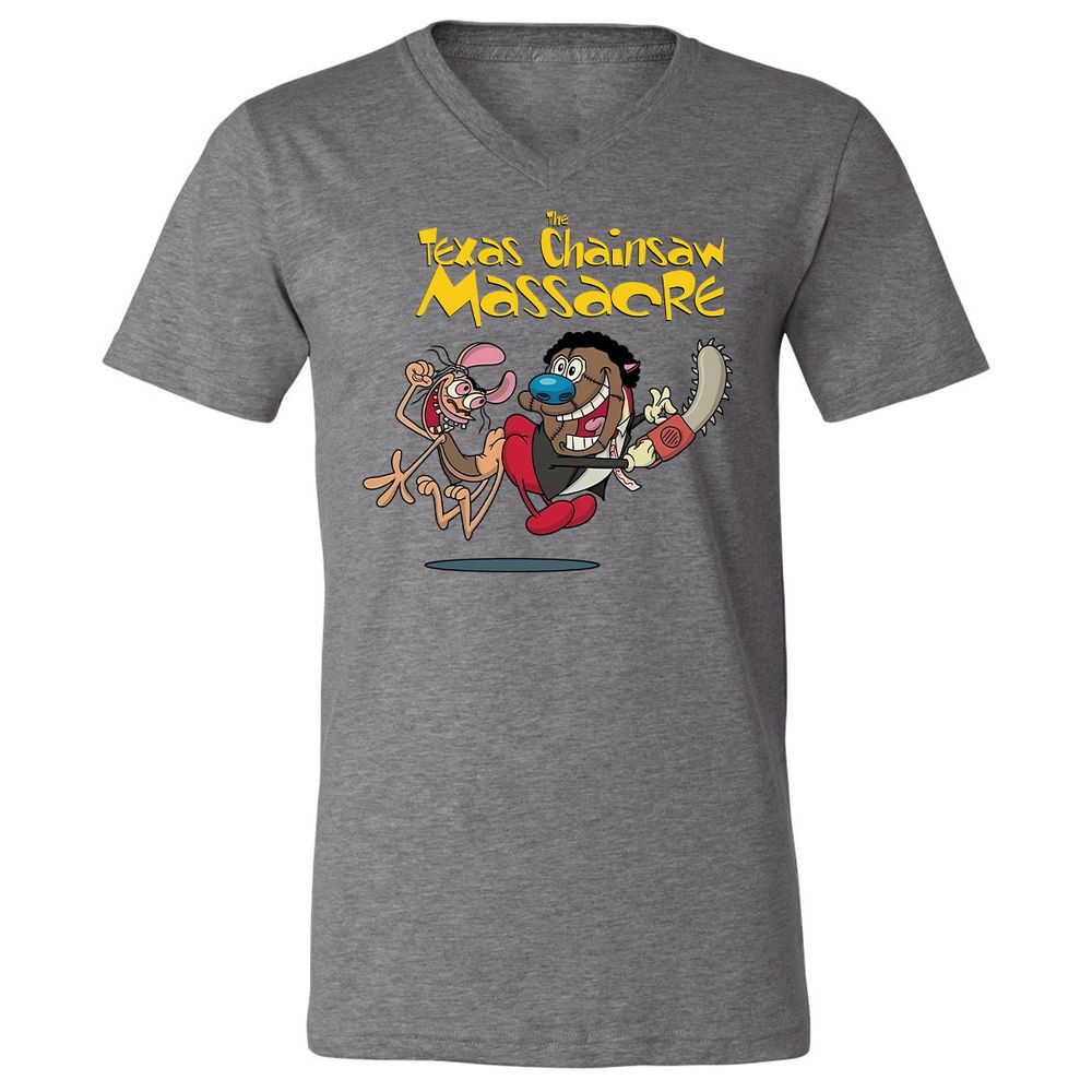 Unisex V-Neck T-Shirt - XM97VNKY - Deep Heather - 13