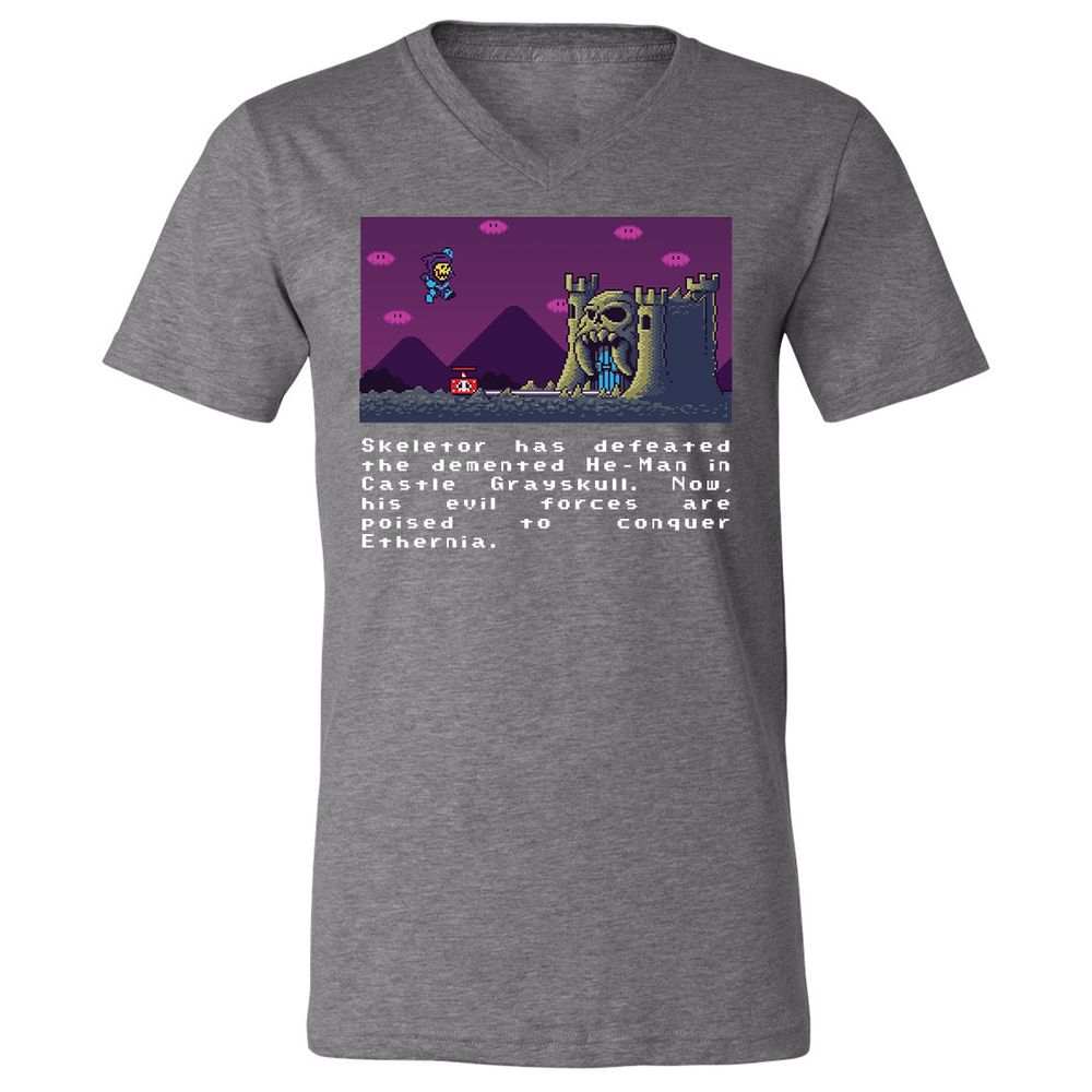 Unisex V-Neck T-Shirt - VUBP21QZ - Deep Heather - 13